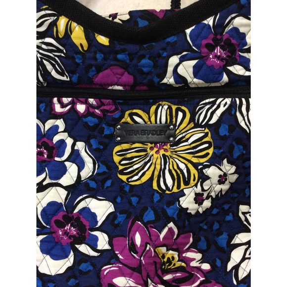 Vera Bradley Carryall Travel Shoulder Bag Suitcase African Violet Floral 18"x12" - Picture 4 of 15